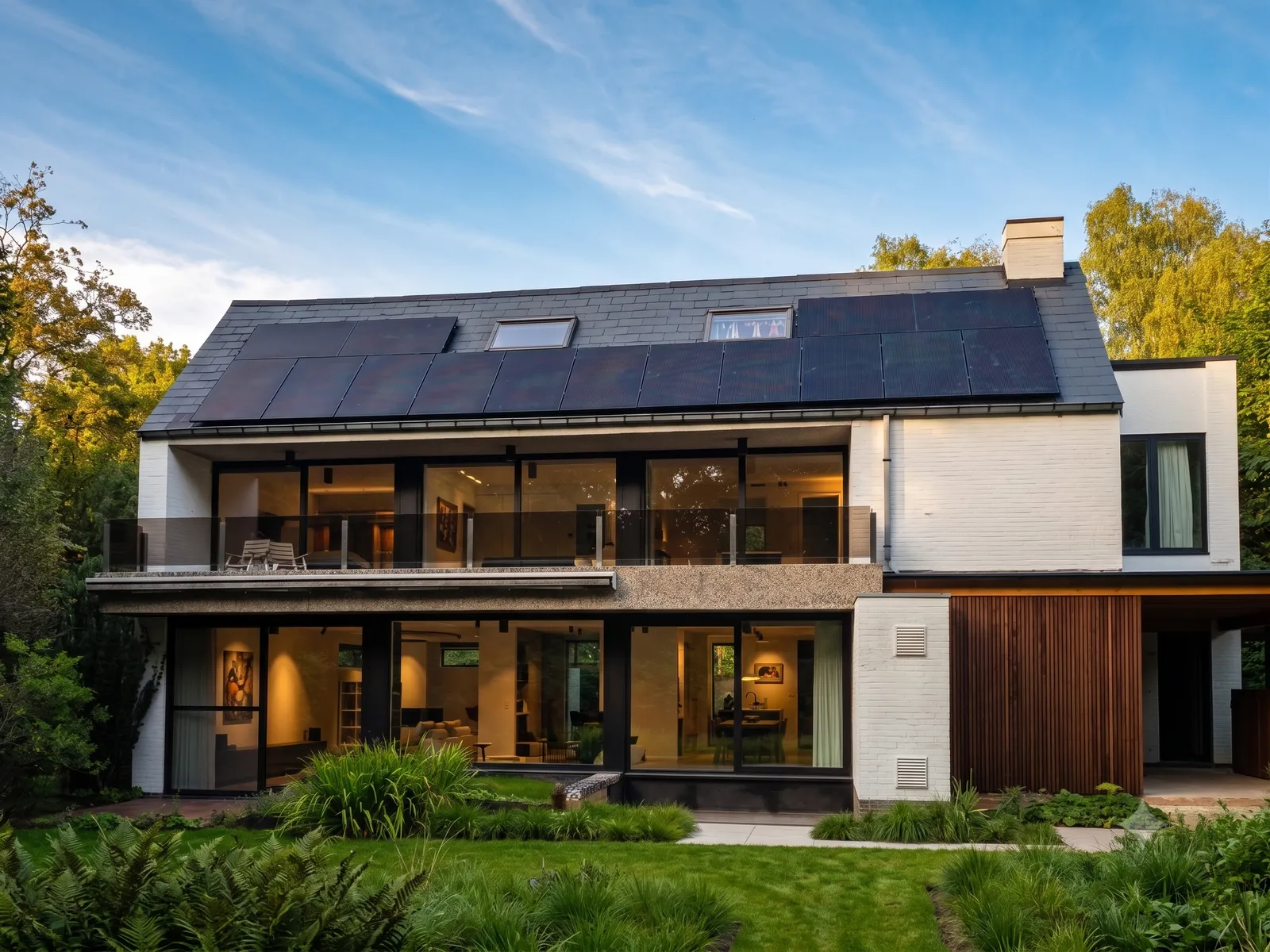 Leien dak met zonnepanelen, speciale leihaken zonder de leien te beschadigen — eigen installatie door Solarnation